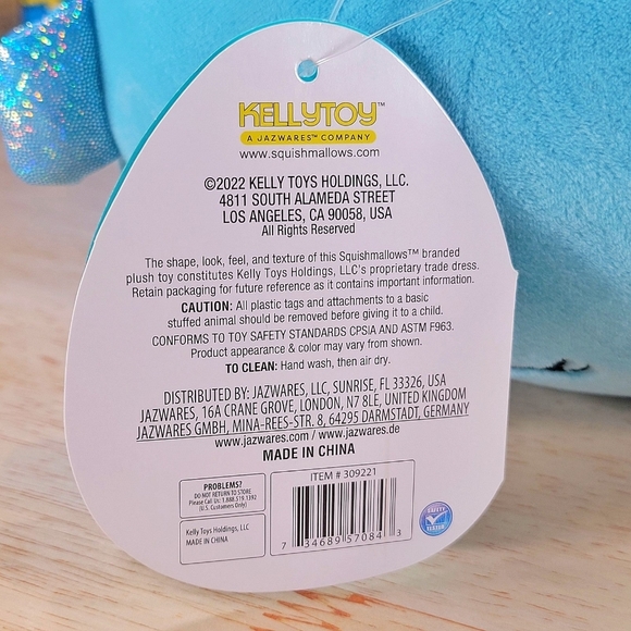 Squishmallow DeeDee the Blue Seahorse 11" Ultrasoft Stuffed Sealife Plush NWT - Picture 12 of 12